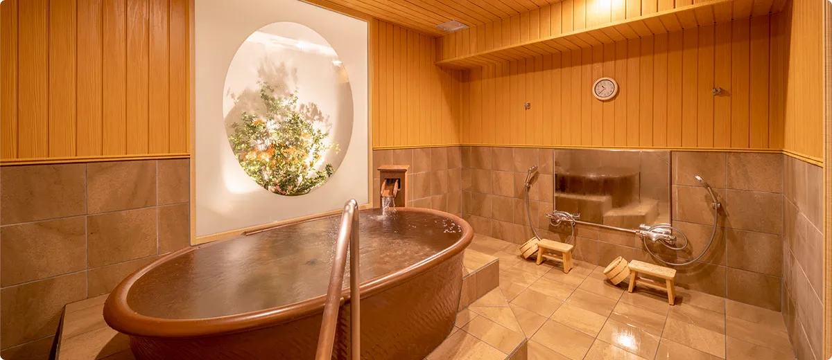 イメージ：温泉貸切風呂 信楽焼の浴槽